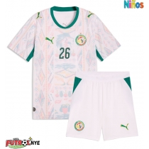 Camiseta Senegal Pape Gueye #26 Primera Equipación para niños Mundial 2026 manga corta (+ pantalones cortos)